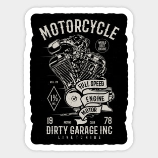 Motorcycle Full Speed Engine Tazzum Sticker